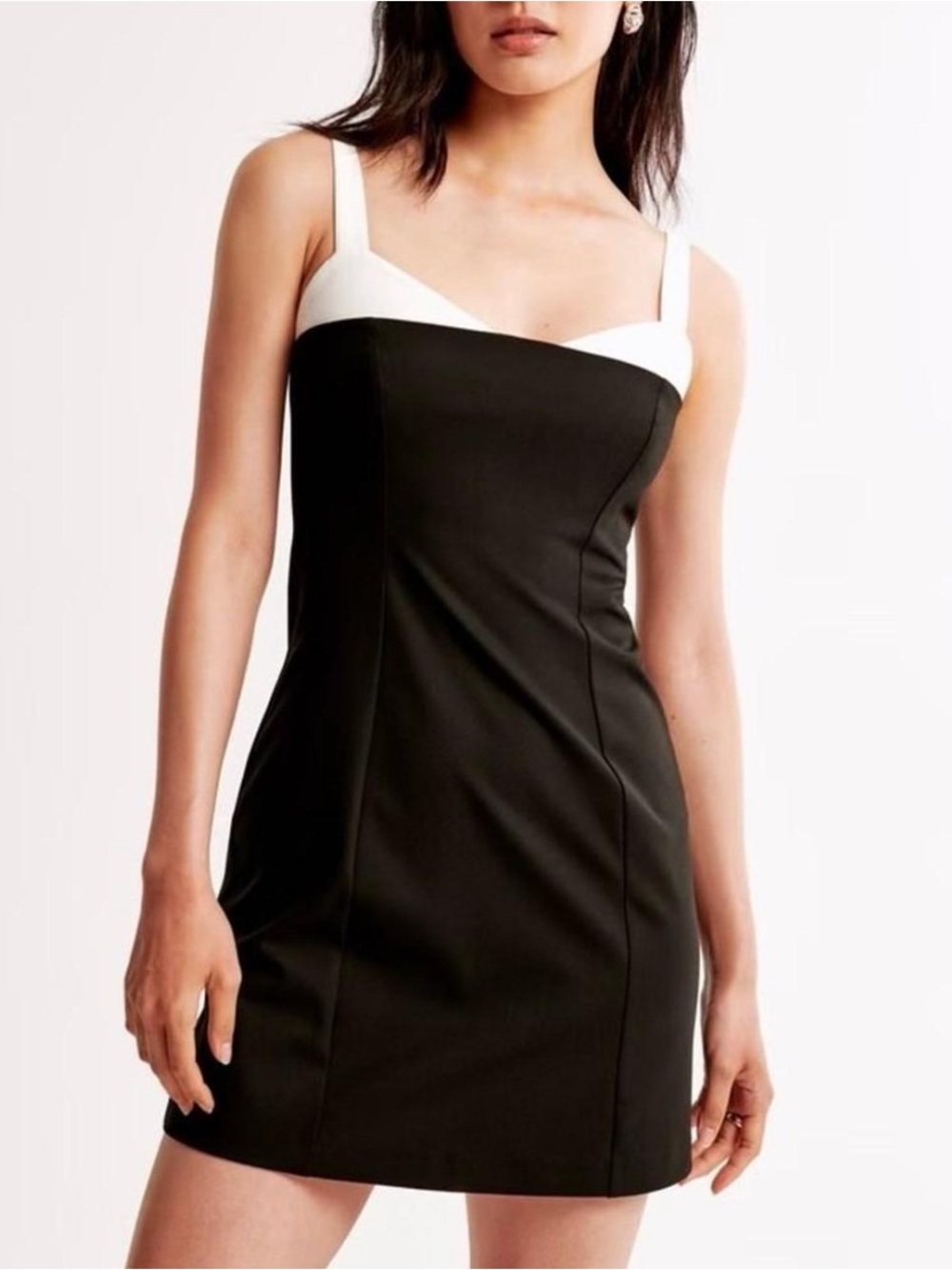 NWT Abercrombie & Fitch Contrast Sweetheart Corset Mini Dress